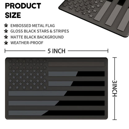 Frolunora® 3D American Flag Emblem Decal - Aluminum Alloy Material (Not Plastic)