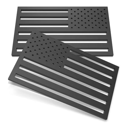 Frolunora® 3D American Flag Emblem Decal - Aluminum Alloy Material (Not Plastic)