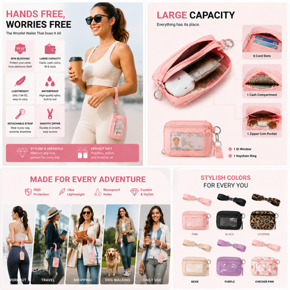 💥 Almost Gone!  🌈 Wristband Anti-Theft Wallet